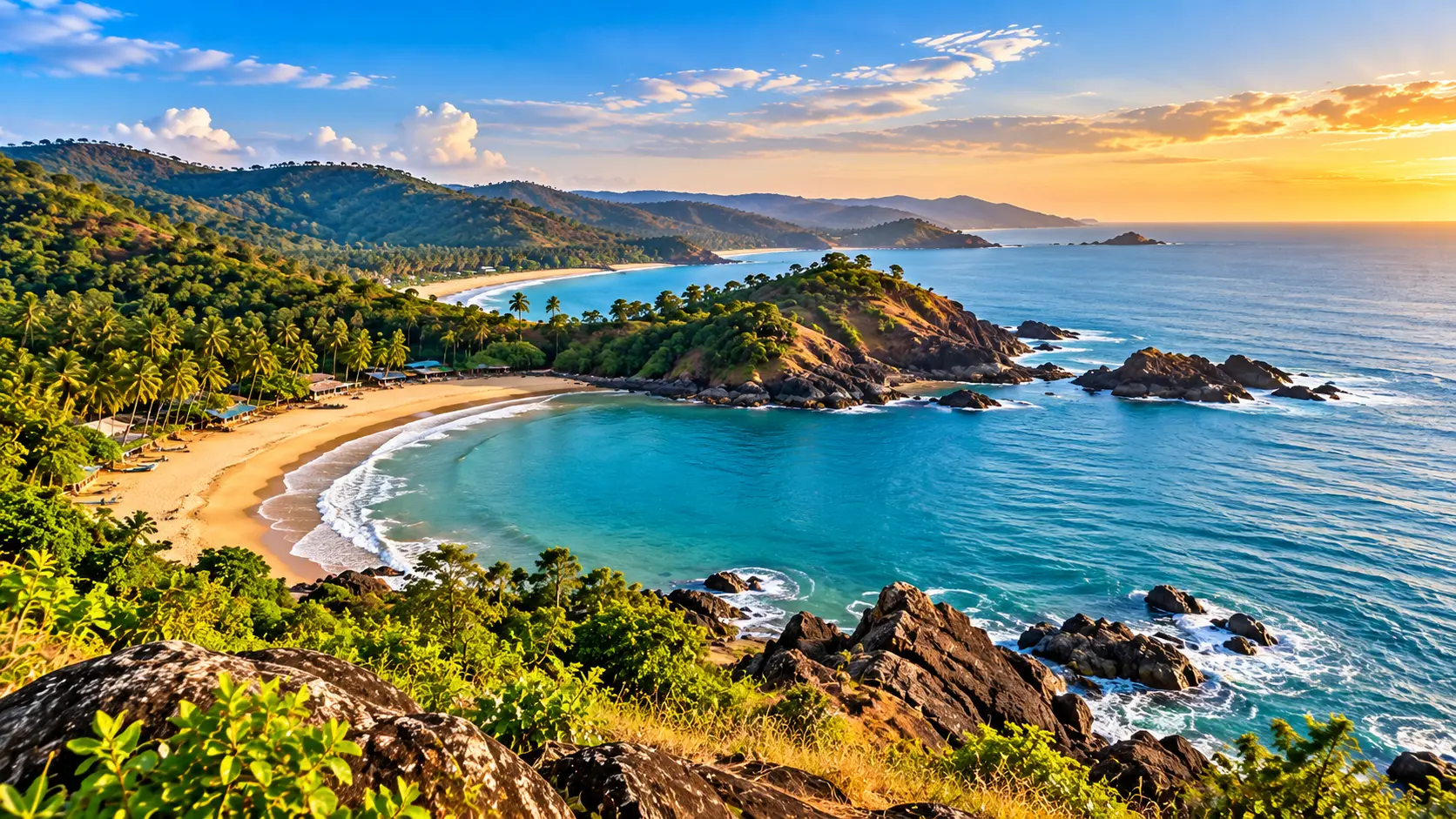 Beautiful coastline and beach in Gokarna